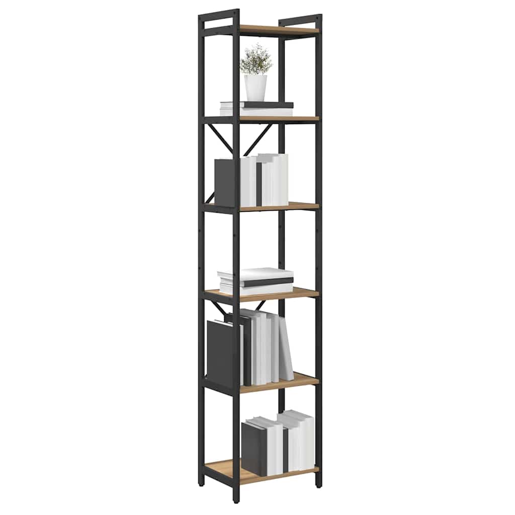 Bücherregal Artisan-Eiche 40 x 30 x 188 cm Holzwerkstoff